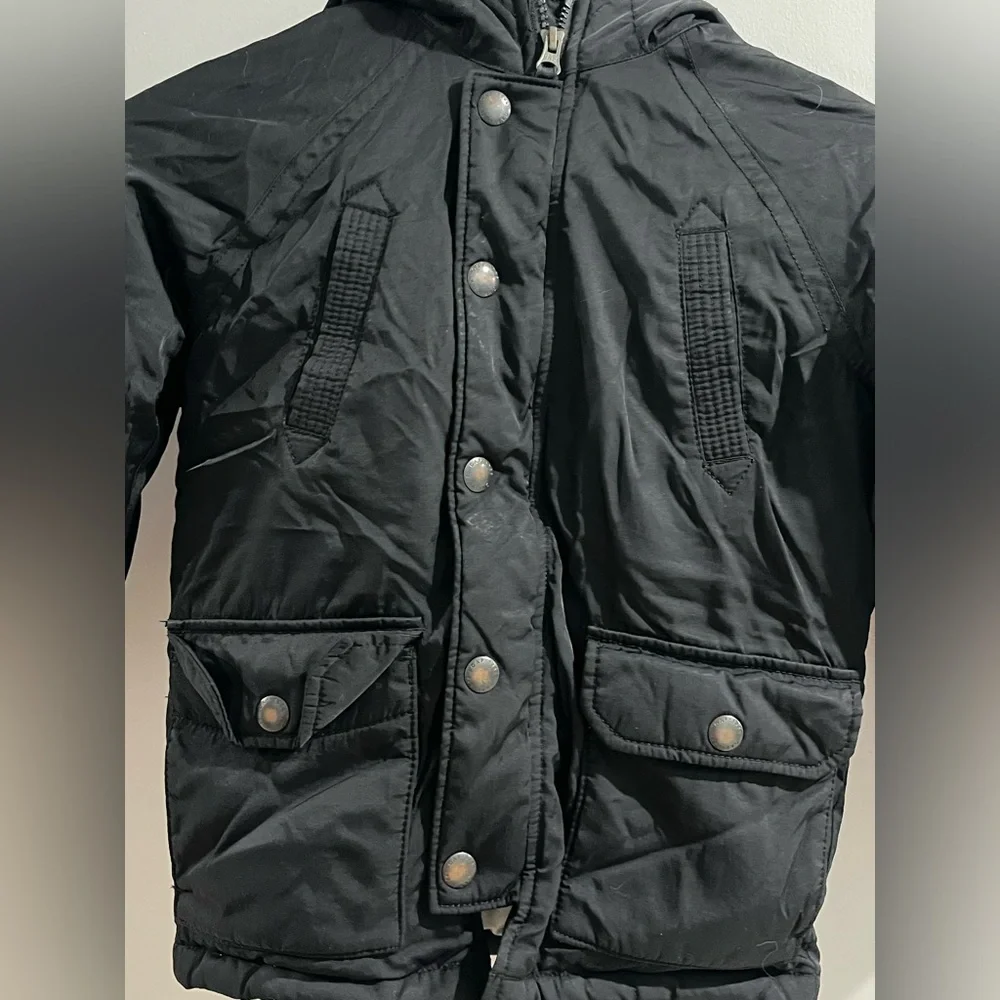 GAP Kids Black Puffer Jacket with Hood